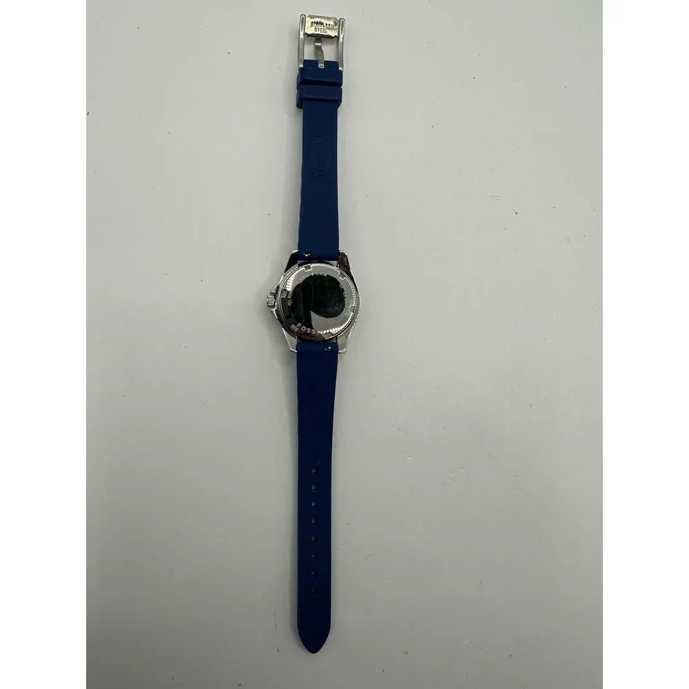 Fossil es-2934 Womens Watch Blue Silicone Band 30MM 7.5